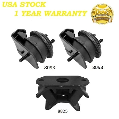 3 PIEZAS MONTAJE MOTOR Y TRANSMISIÓN APTO PARA CHEVROLET TRACKER 1.6L 1999-2002, 2.5L 2001-2004 Foto 1 de 4
