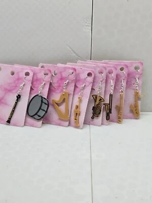 Pendientes Instrumento Musical - Pendientes Impresos en 3D (8 opciones) Foto 1 de 4