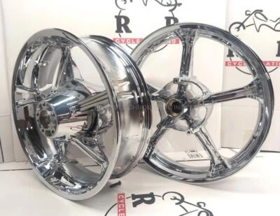 Ruedas Harley Cromadas Tomahawk 19 F 18 R Road Glide CVO Programa de Intercambio Limitado Foto 1 de 4