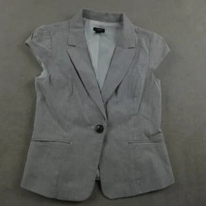 Ann Taylor Vest Womens 6 Gray Button Up Blouse Sleeveless Top - Picture 1 of 22