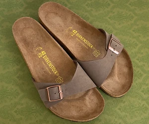 NEW BIRKENSTOCK Madrid Birco-Floor Adult Slip On Sandals Sz EU 42 - Mocca - Picture 1 of 13