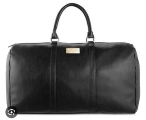 Carolina Herrera Good Girl Faux Leather Travel Gym Weekend Duffle Bag Black NWT - Picture 1 of 11