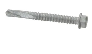 #12-24 Hex Washer Head Self Drilling Screws TEK-5 Climaseal - 2” (qty 100) - Picture 1 of 3