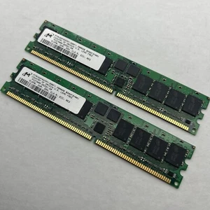 MICRON 1GB Total (2pc x 512mb) DDR PC2700 ECC Memory 333mhz 64mx72 SDRAM PC2700R - Picture 1 of 7
