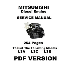 Mitsubishi L3A / L3C / L3E Diesel Engine Service Repair Workshop Manual - PDF