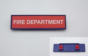 PLAYMOBIL (G463) POMPIERS - Enseigne Fire Department pour Caserne 3176 3386 - Foto 1 di 1