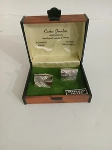 Vintage Sterling Silber Manschettenknöpfe im Etui 925 TOP - Bild 1 von 5
