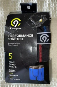 Calzoncillos boxer de rendimiento para niños talla pequeña 6-8 5 pares de ropa interior c9 CAMPEÓN - Imagen 1 de 6