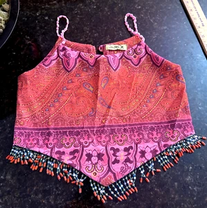 Little Mass   Beaded Fringe  Top Sz 4/5  BEAUTIFUL ydb - Picture 1 of 10