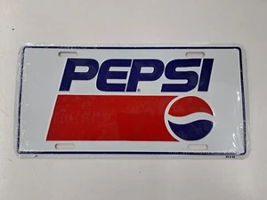 Vintage Pepsi-Cola "Pepsi" Red White & Blue License Plate. In Original Plastic  - Picture 1 of 3