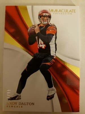 ANDY DALTON 2017 IMMACULATE #'D 77/99. CARD# 19. NEW - Image 1 of 2