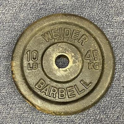 (1) Placa de barra Weider Weider vintage de 10 lb - 1"" Foto 1 de 2