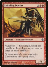 FOIL Spiraling Duelist | MtG Magic Mirrodin Besieged | English | Lightly Played