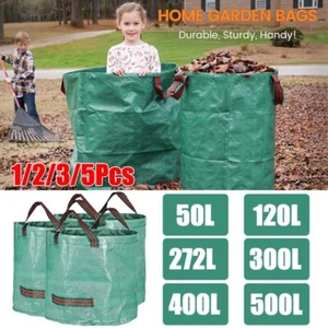 Large 50-500L Rubbish Bag Garden Refuse Heavy Duty Sacks Waste Bags With Handles - Picture 1 of 30
