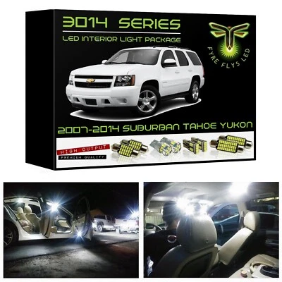 14 White LED interior lights package kit for 2007-2014 Chevrolet Suburban Tahoe - Image 1 of 4
