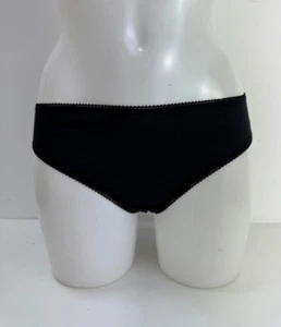 Ladies New Ex M&S Pure Cotton Black Briefs 4-Pack Size 10 12 16 - Picture 1 of 5
