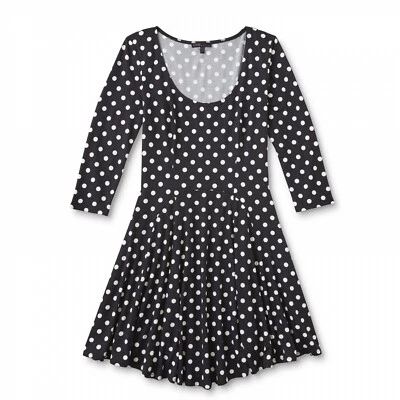 Vestido skater Bebop Juniors - Lunares. Negro/Blanco. Talla: S Foto 1 de 4