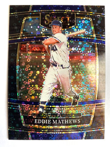 2022 Panini Select Black Disco Prizms #87 Eddie Mathews #1/1    1 OF 1