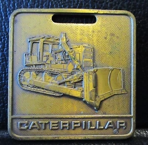 Caterpillar Cat Crawler Dozer Bulldozer WITT-ARMSTRONG Hopkinton Brass Watch Fob - Picture 1 of 3