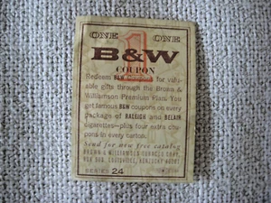 1970s Brown & Williamson B&W Tobacco Catalog Coupon Raleigh Belair Cigarrettes - Picture 1 of 4
