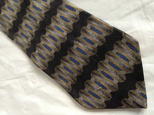 Black Blue Gray SILK Tie Necktie CROFT & BARROW (7129) - Picture 1 of 2