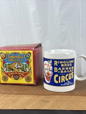 Taza vintage Ringling Bros Barnum & Bailey Circus 1983 100 aniversario con caja Foto 1 de 4
