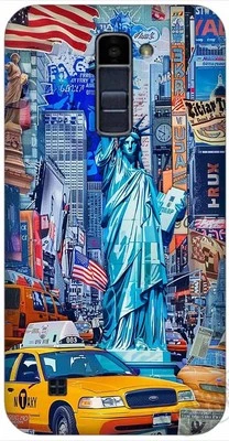 Cover custodia In Plastica Rigida Compatibile Con Lg K10,Design,newyork - Immagine 1 di 4