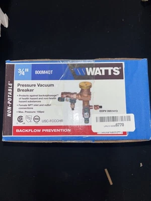 Watts 1 Inch Pressure Vacuum Breaker / PVB 1 800M4-QT - Image 1 of 4