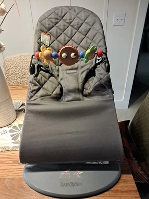 BabyBjörn 606021US Bouncer Bliss - Gray with toy bar and original box - Image 1 of 2
