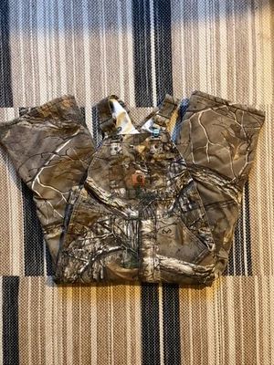 Carhartt Real Tree Camuflado Aislado Invierno Baberos Mono Pato Pelele Niños Talla 6 Foto 1 de 4