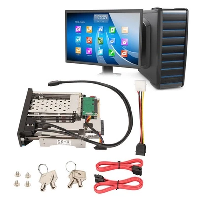 3.5In Internal Hard Drive Tray 2.5/3.5In Dual Usb3.0 Up To 6Gbps Hot BAJ - Image 1 of 4