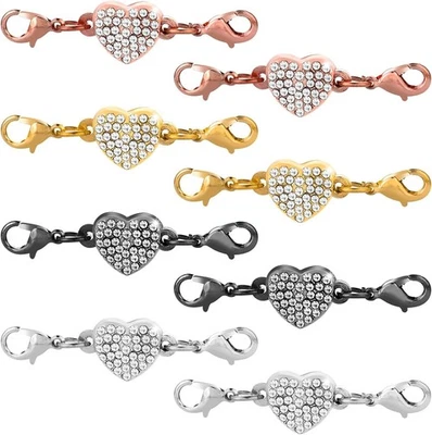 8 Stück Magnet Schmuckverschluss Magnetverschluss, Herz Magnet Verschluss - Bild 1 von 4