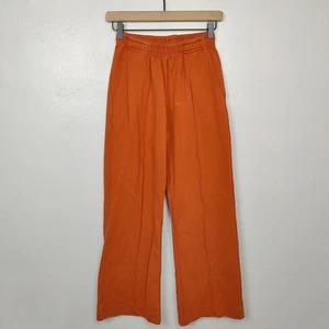 Big Bud Many Colors Sweatpants Womens XXS Orange Pintuck Fleece WIde Leg - Picture 1 of 8