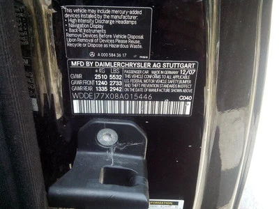 司机车头灯 216 型 CL63 适合 08-10 Mercedes CL-CLASS 1480849 — 第 1/4 张图片