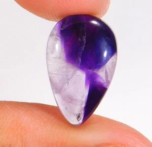 Natural Blue Ametyst Pear Cabochon Loose Gemstone Translucent 09.CT  AY=0179 - Picture 1 of 6