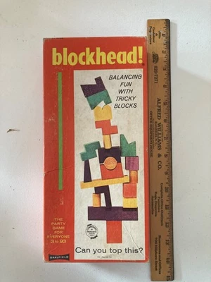 Vintage Game Blockhead balancing game by Saalfield - Image 1 of 3