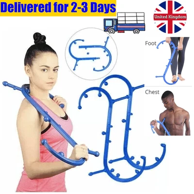 2pcs Body Back Buddy Trigger Point Deep Therapy Self Massage Tool S Shape UK - Image 1 of 4