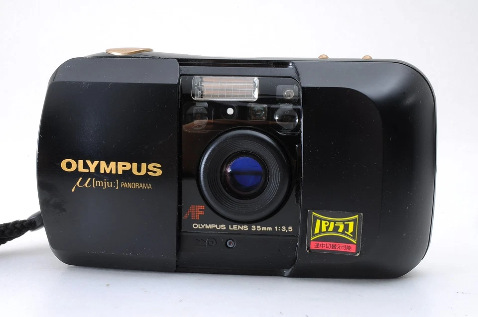 [Near MINT] Olympus μ mju Black AF 35mm Point & Shoot FilmCamera From JAPAN#5810 - Image 1 of 4