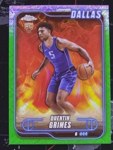2024-25 Topps Chrome Basketball - #163 Quentin Grimes (Topps Green Refractor) RC - Picture 1 of 2