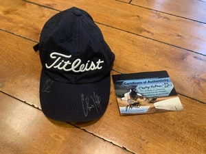 PGA Titleist Charley Hoffman & Ben Curtis SIGNED AUTO HAT DUEL SIGNED LOA - Picture 1 of 7