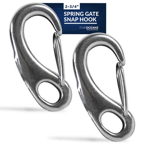 2 3/4" Snap Hook 2-Pack Spring Gate Snap Hook, 316 Stainless Steel for Sailboat - Bild 1 von 8