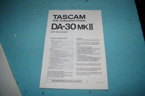 Tascam DA30 MK2 Bedienungsanleitung - Picture 1 of 1