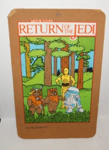 NEAT VINTAGE 1983 STAR WARS CORK BOARD EWOKS C3-PO R2-D2 - Picture 1 of 6