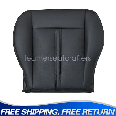 Cubierta de asiento de cuero perforado inferior de pasajero negra para Cadillac SRX 2010-2016 Foto 1 de 4