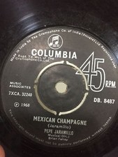 PEPE JARAMILLO mexican champagne RARE SINGLE 7" 45 COLUMBIA INDIA VG+