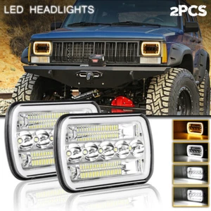 2 faros LED 5x7"" 7x6"" luz de giro DRL alta/baja para Toyota Hilux 1983-2004 - Imagen 1 de 9