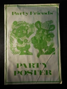 Vintage Current Party Friends Party Poster Wall Decoration 4 Sheets NIP 1979 - Picture 1 of 5