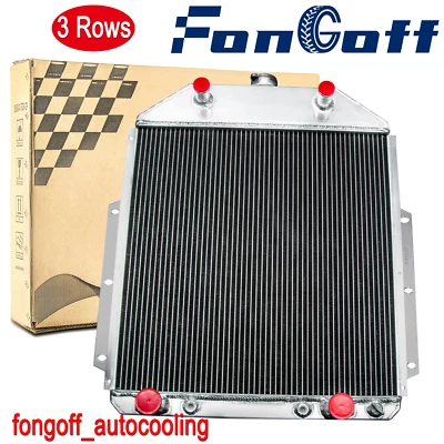 3-Row Aluminum Radiator For 1942-1952 Ford F-1 F-2 F-3 Pickup Fongoff Foto 1 de 4