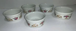 LOTE DE 5 platos pequeños vintage Ramekin Pillivuyt Francia - Imagen 1 de 12