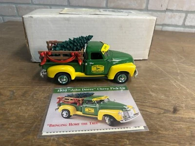 Ertl John Deere 1950 Chevy Pick Up Truck Bringing Home Xmas Tree 1:25 Scale Diec - Image 1 of 4